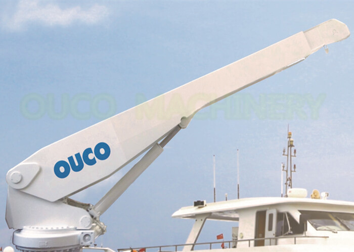 Yacht o guindaste telescópico do crescimento de 1T 4M, ABS BV do guindaste CCS do bote certificado